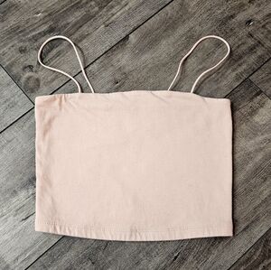 AEROPOSTALE Light Pink Bungee Cami Crop Tank Size Xs Extra Small